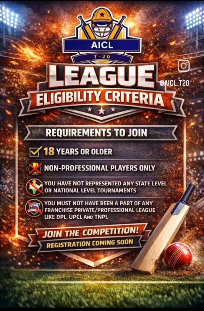 AICL league eligibility poster